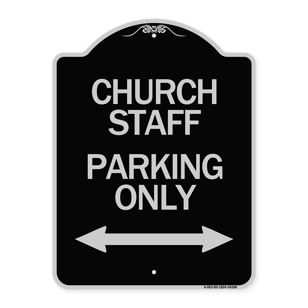 Church Staff Parking Only (With Bidirectional Arrow)