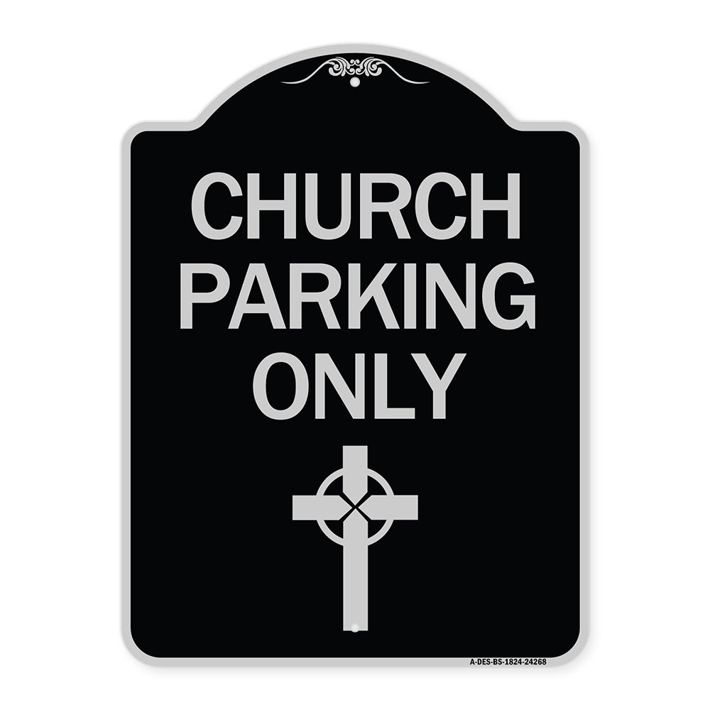 Church Parking Only (Cross Symbol)