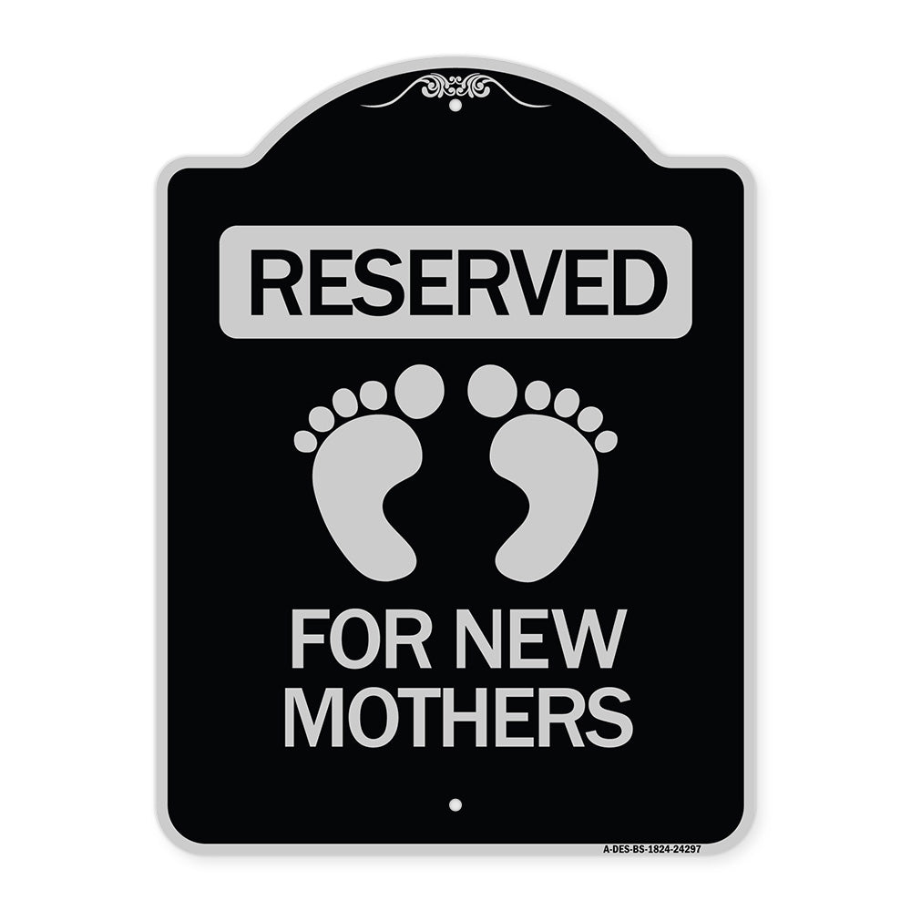 Blue Reserved Parking for New Mothers