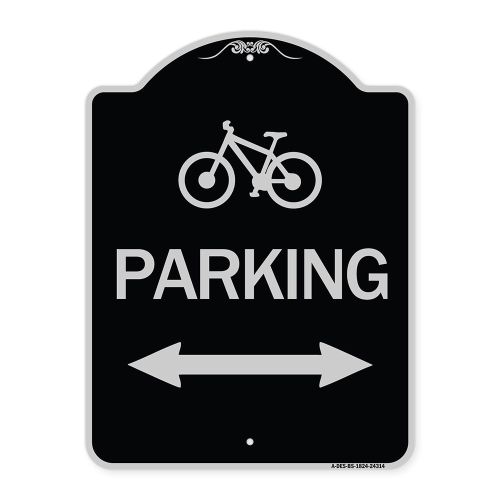 Bicycle Symbol Parking (With Bidirectional Arrow)