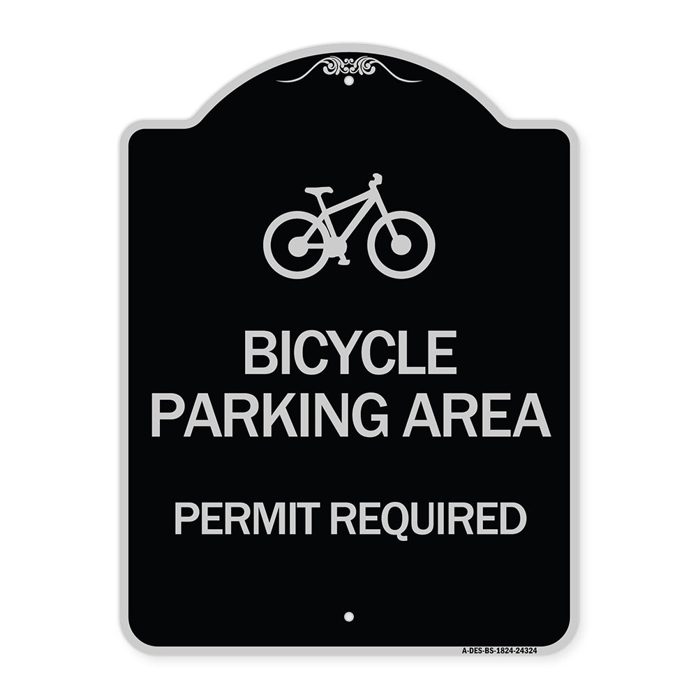 Bicycle Parking Area - Permit Required with Graphic