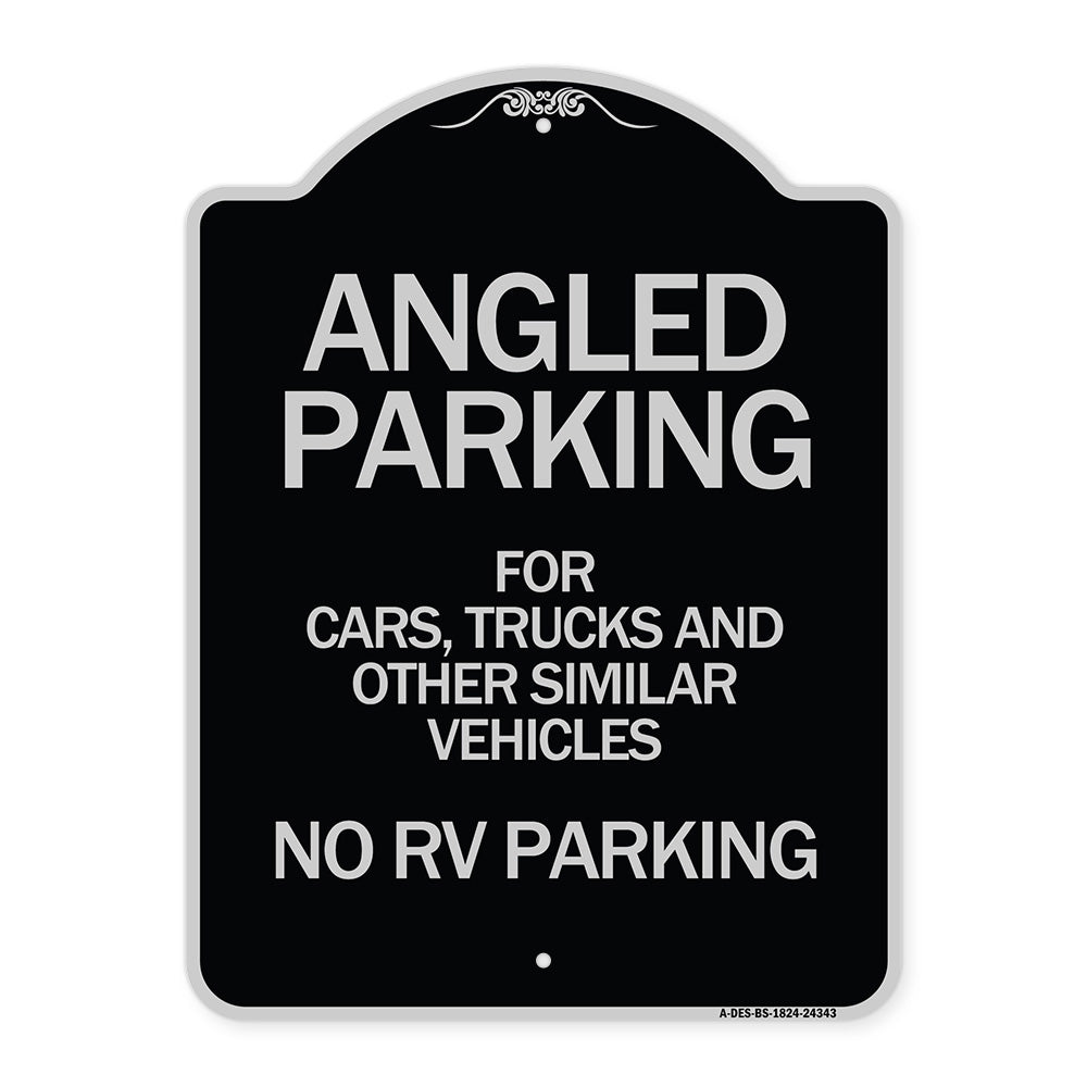 Angled Parking for Cars Trucks and Similar Vehicles - No RV Parking