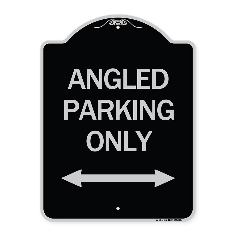 Angle Parking Only (With Bidirectional Arrow)