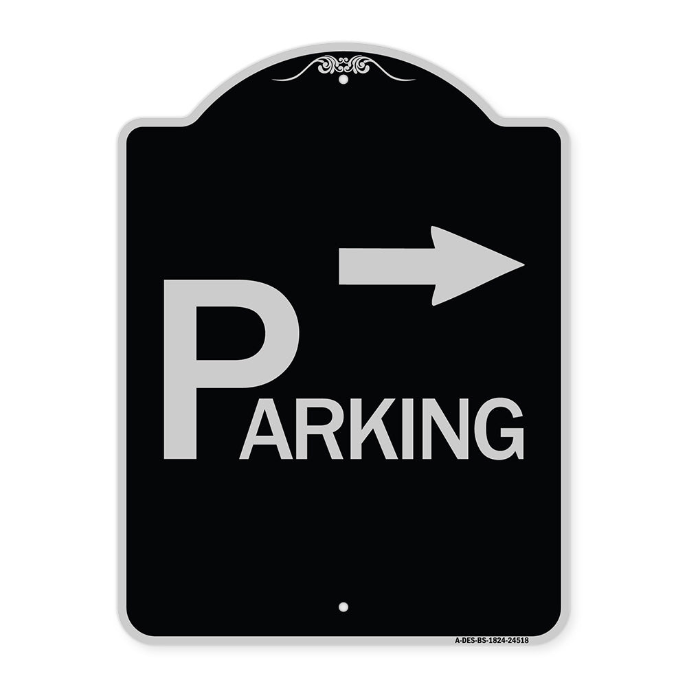 Parking with Arrow Pointing Right