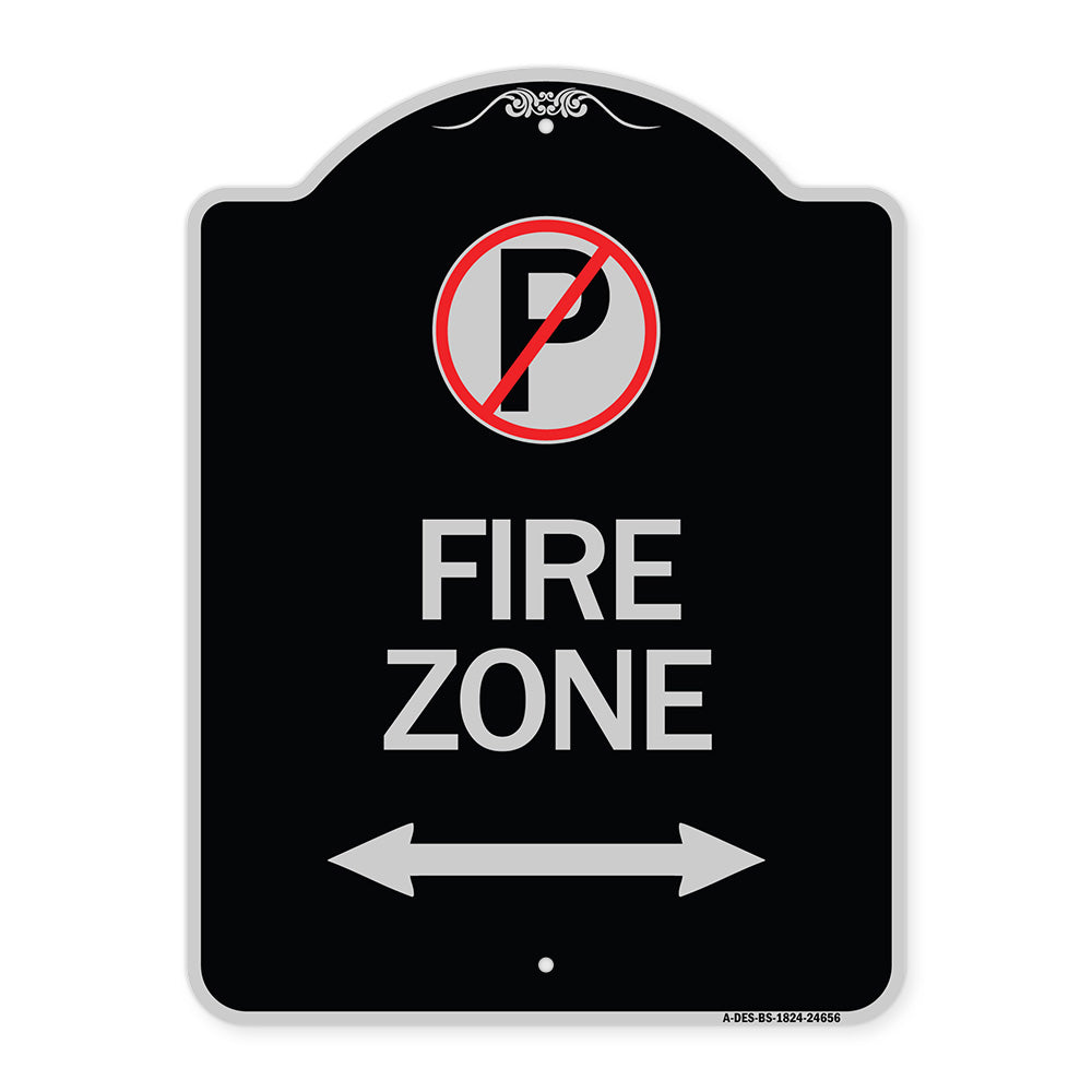 (No Parking Symbol and Arrow Pointing Left and Right)