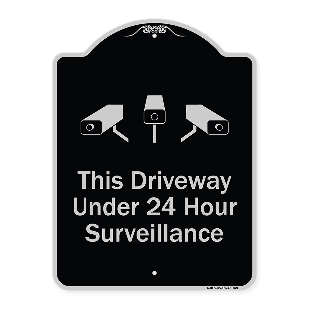 This Driveway Under 24 Hour Surveillance With Graphics