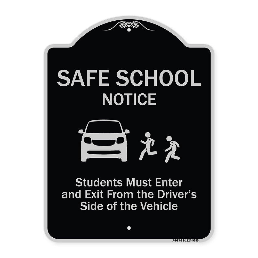 Safe School Notice Students Must Enter And Exit From Driver Side Of The Vehicle