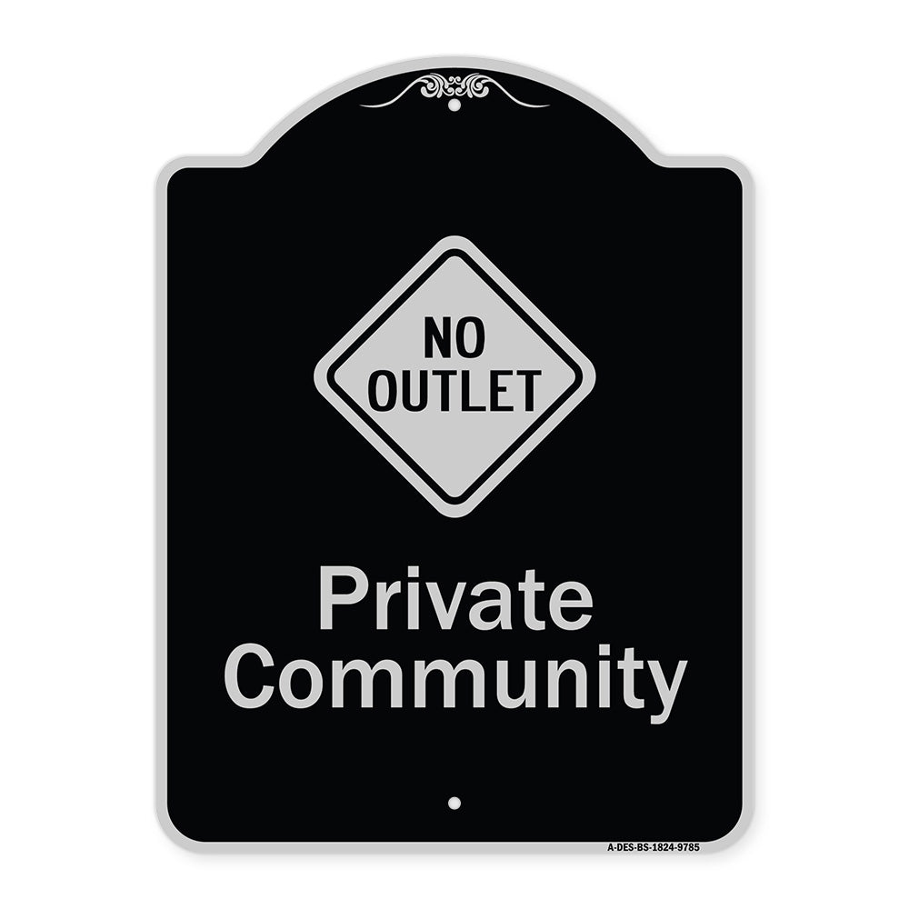 Private Community With No Outlet Symbol