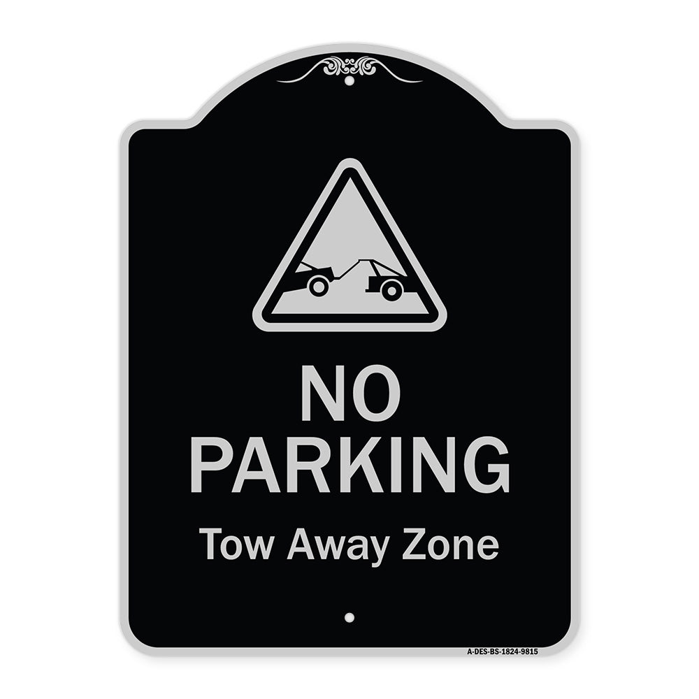 No Parking Tow Away Zone With Graphic