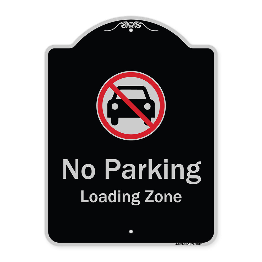 No Parking, Loading Zone With No Car Symbol