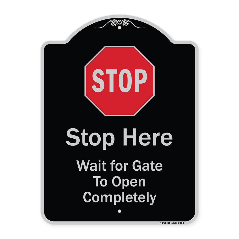 Stop, Wait For Gate To Open Completely With Symbol