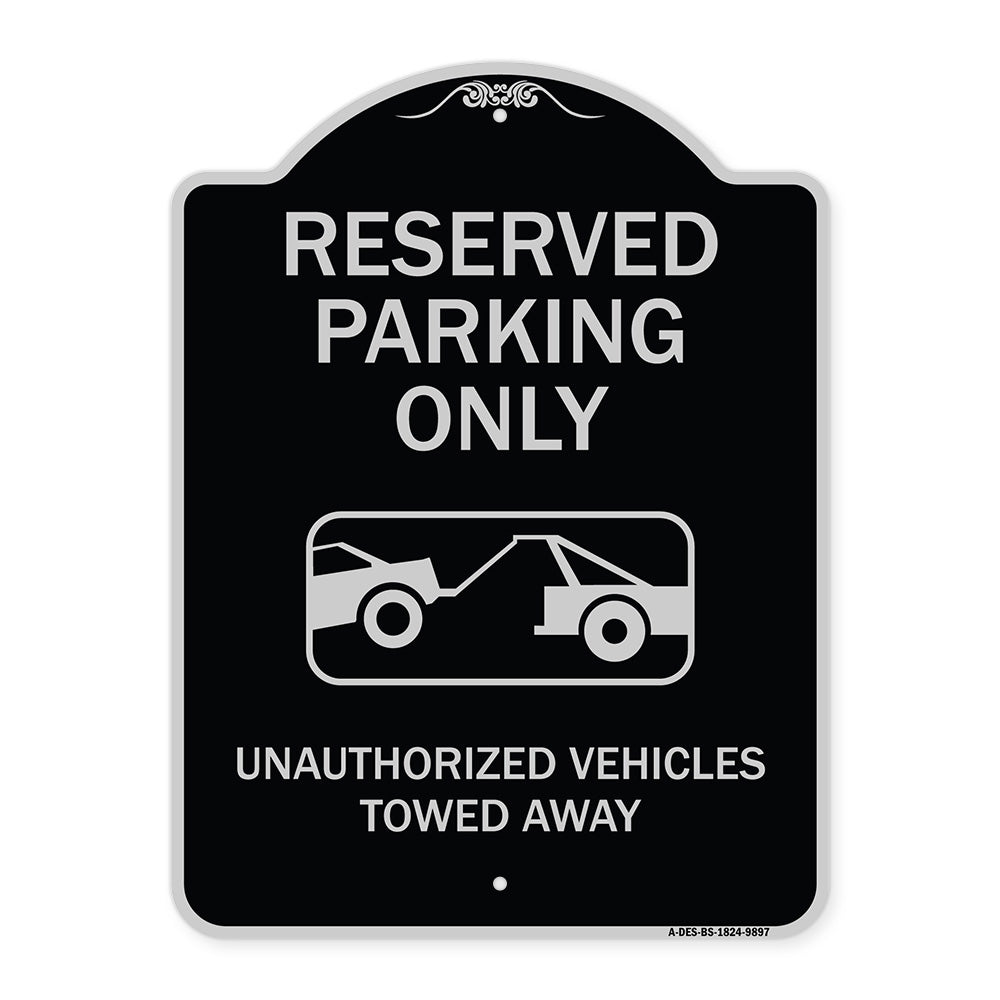 Resident Parking Only Unauthorized Vehicles Towed Away With Graphic