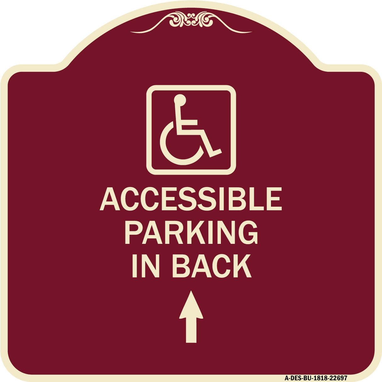 With NY - Approved Isa Symbol Accessible Parking on Up Arrow (With Graphic)