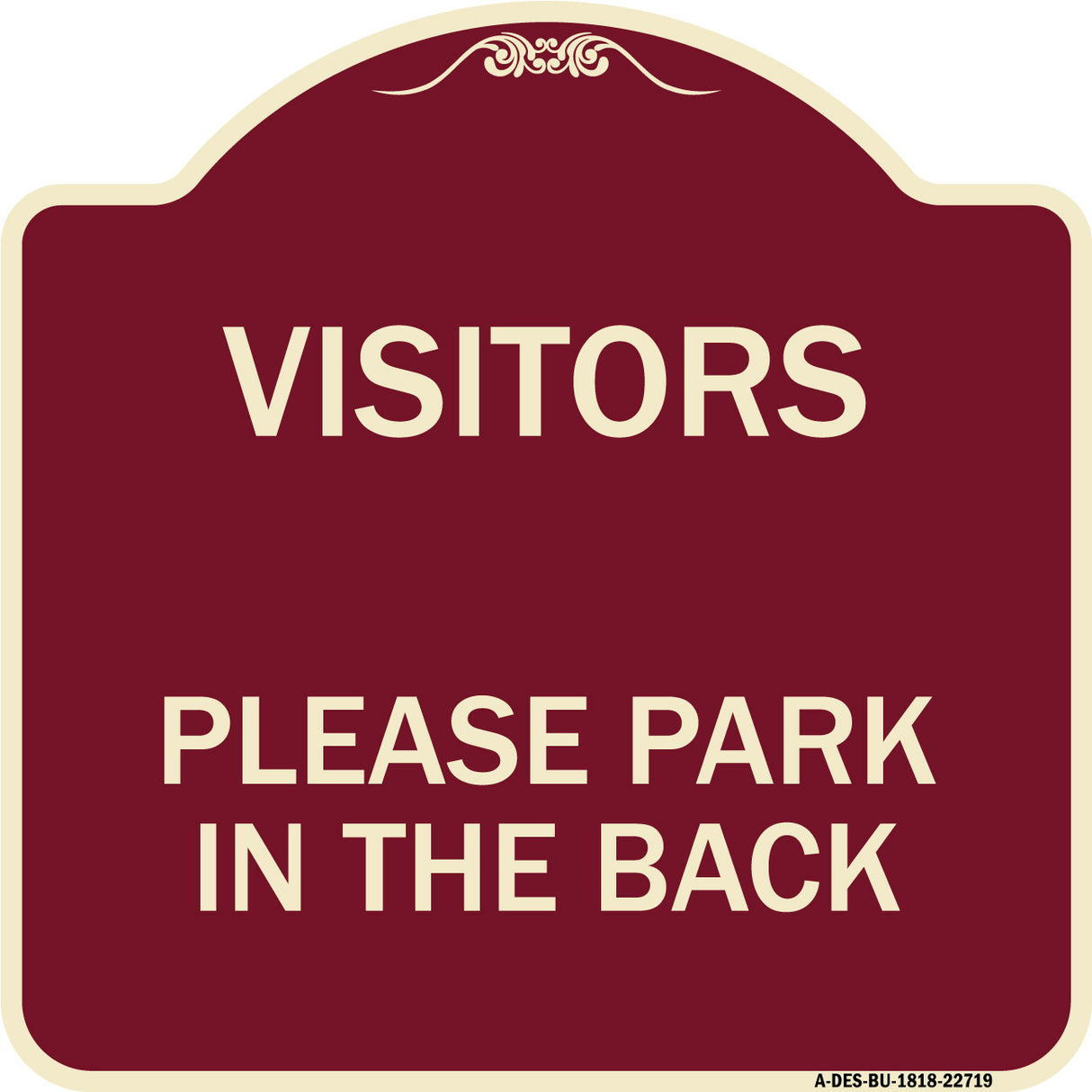 Visitors Please Park in the Back