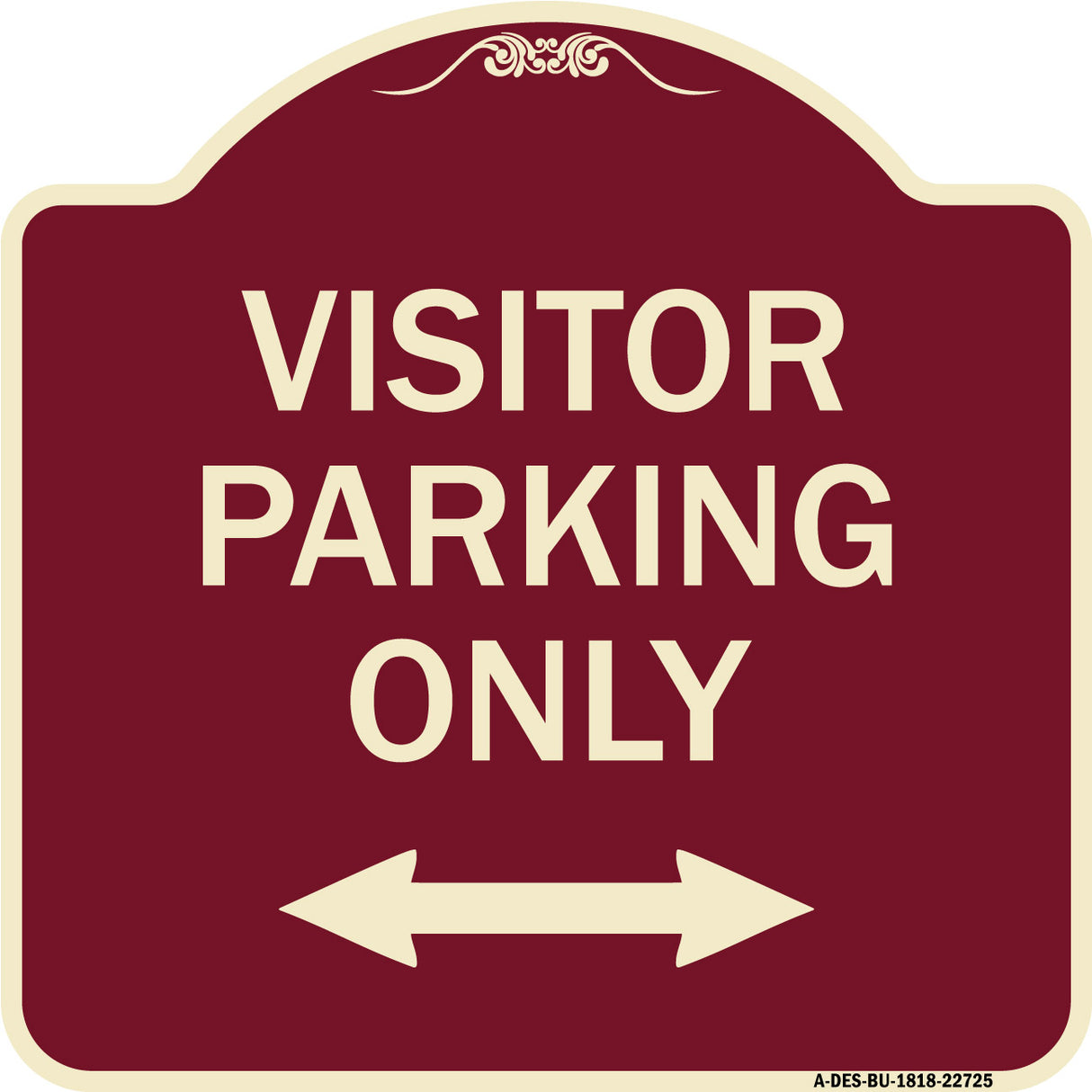 Visitor Parking Sign Visitor Parking Only (With Bidirectional Arrow)