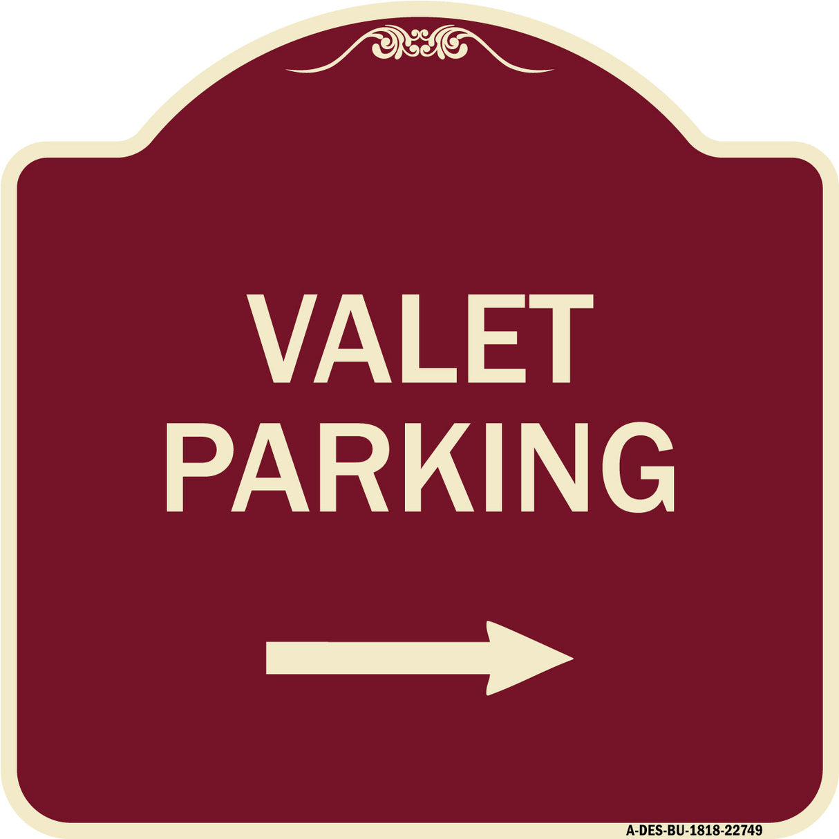 Valet Parking with Right Arrow