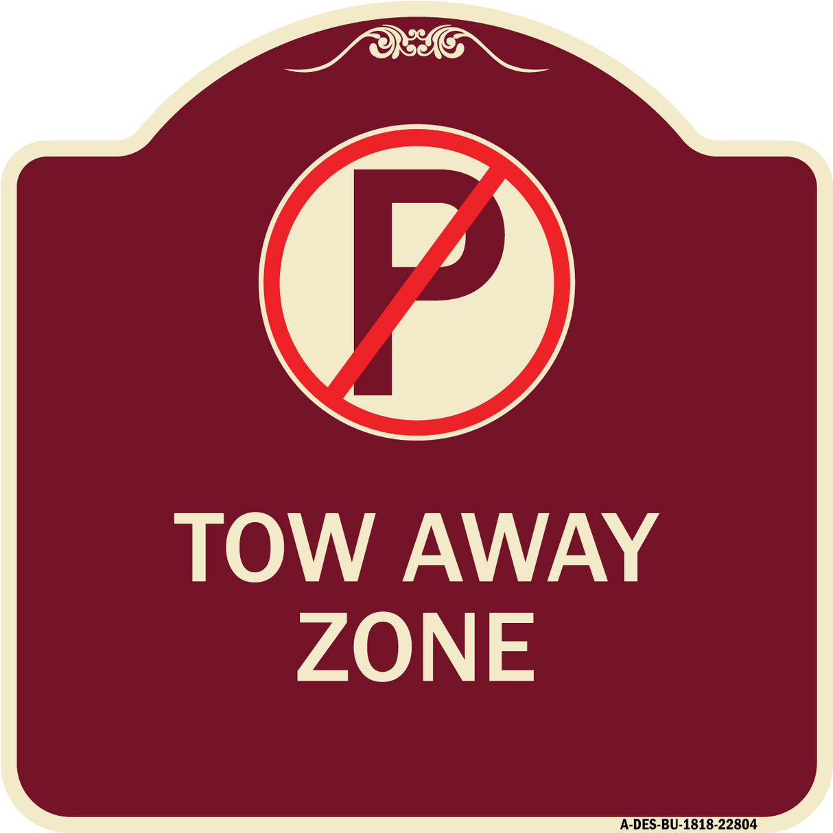 Tow Away Zone (No Parking Symbol)
