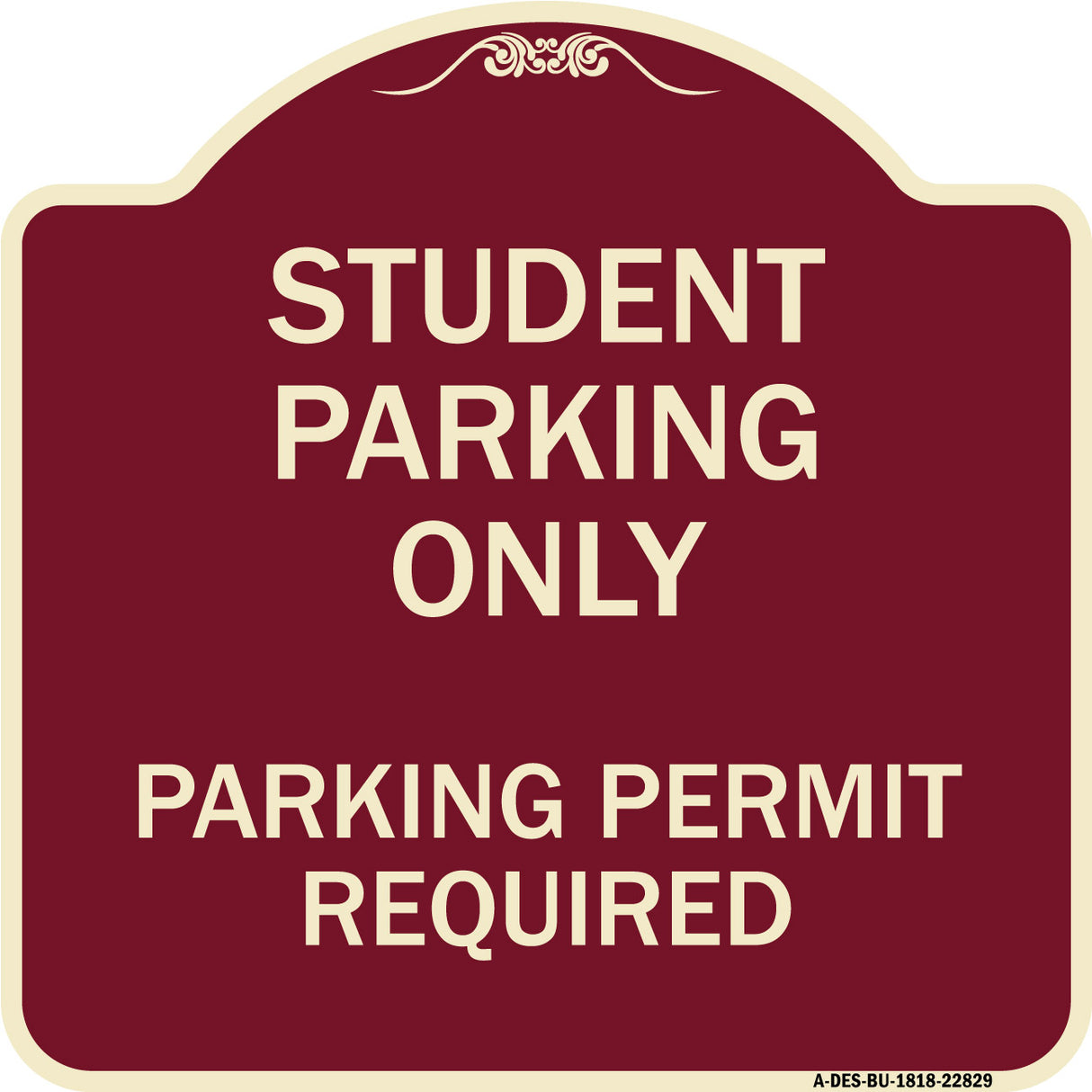 Student Parking Only Parking Permit Required