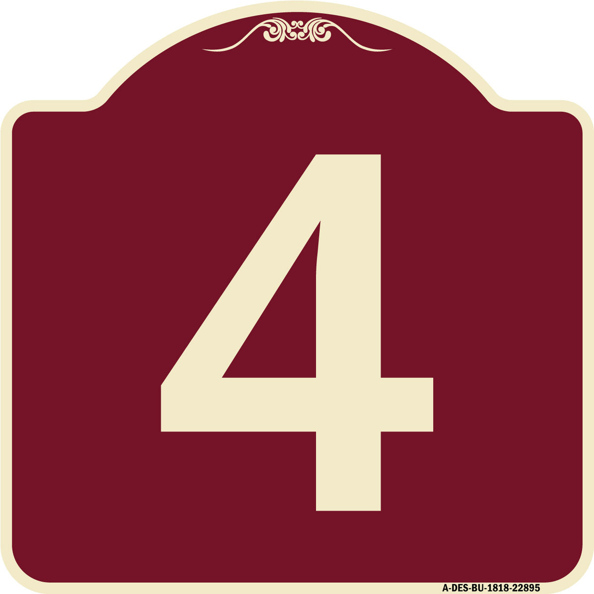 Sign with Number 4