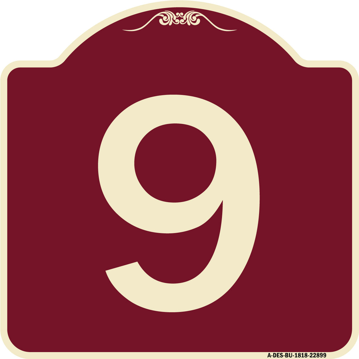 Sign with Number '9