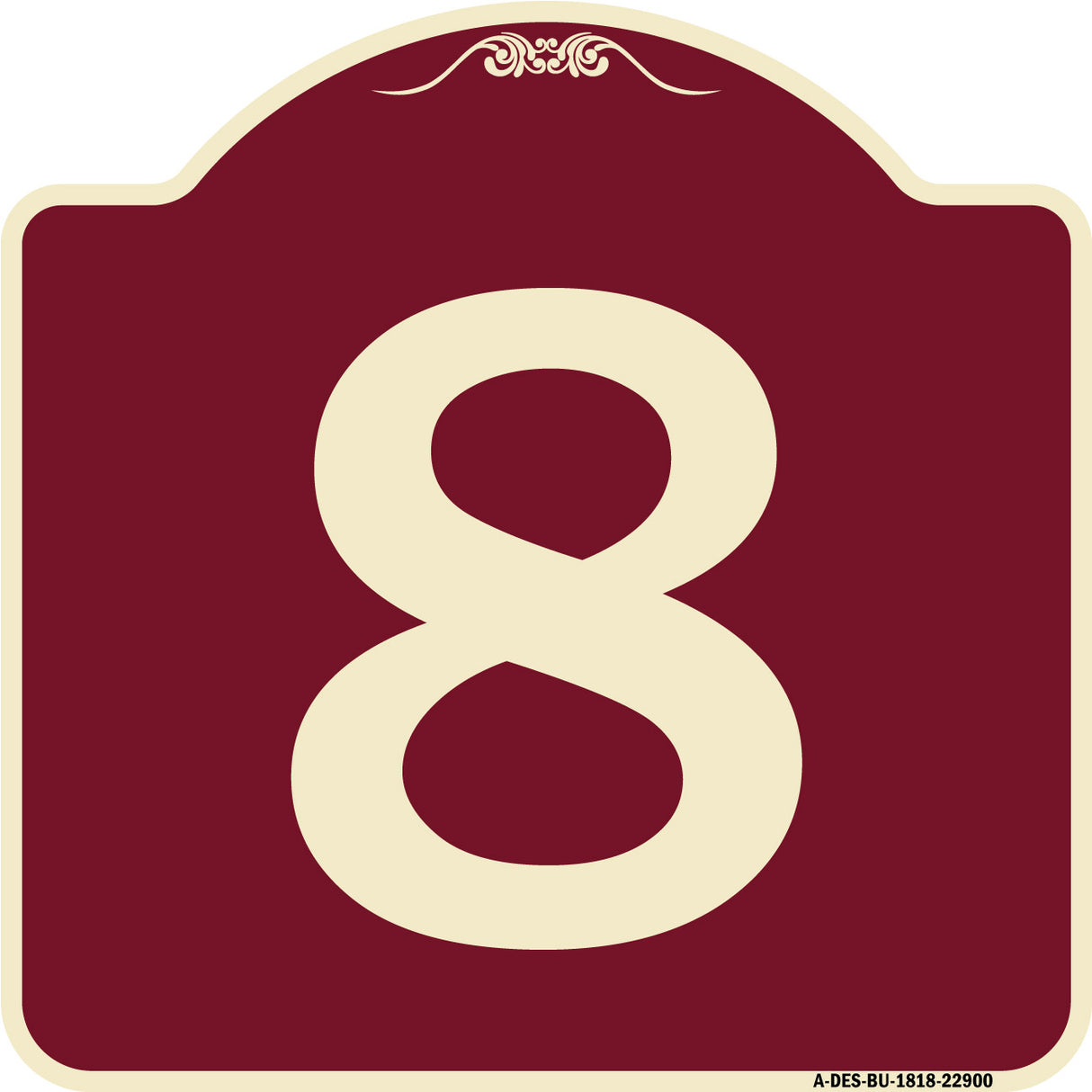 Sign with Number '8