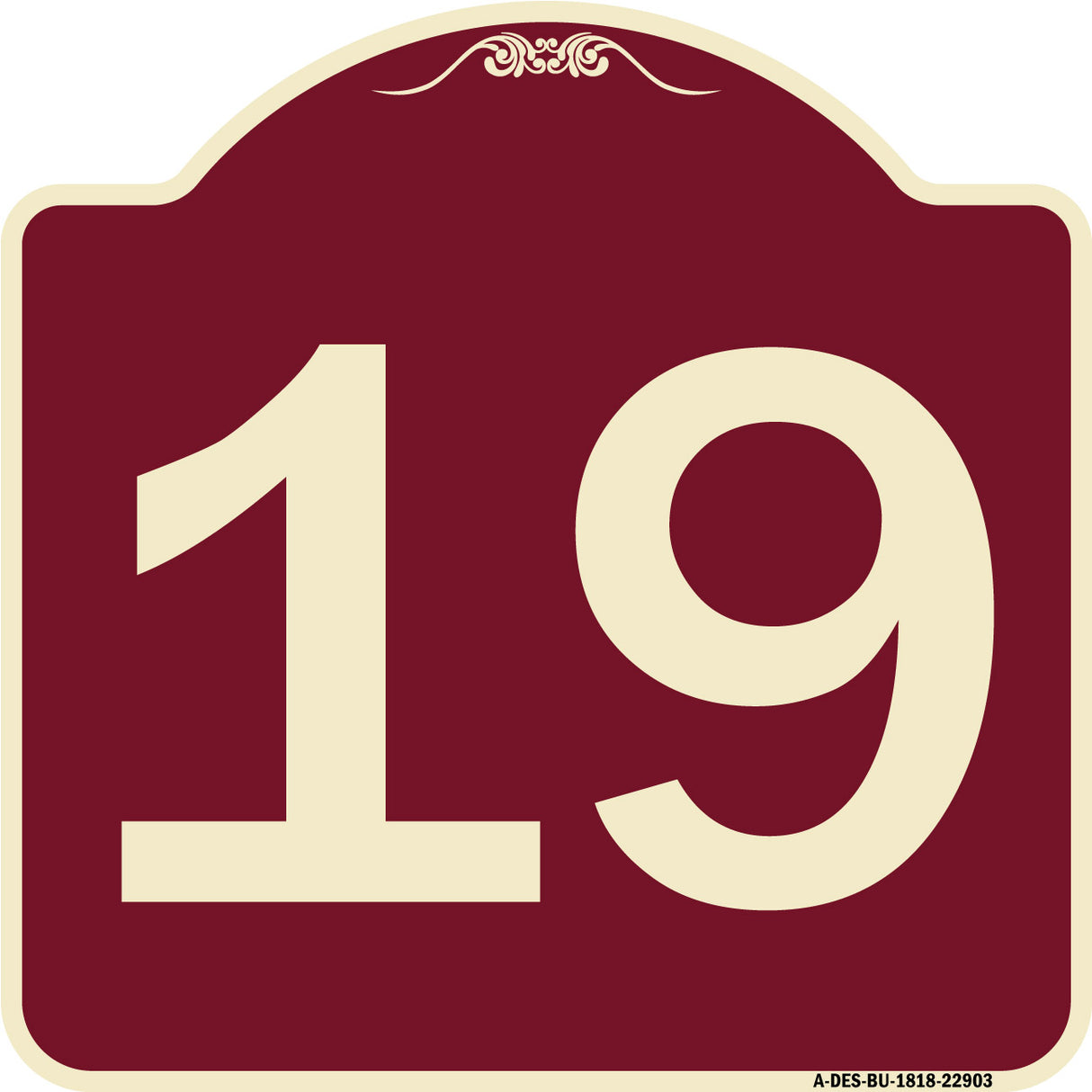 Sign with Number '19