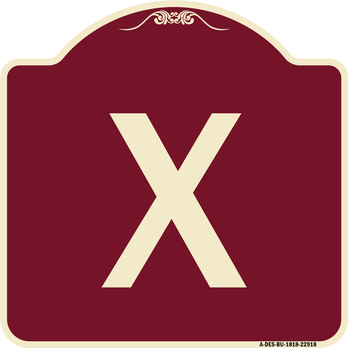 Sign with Letter X