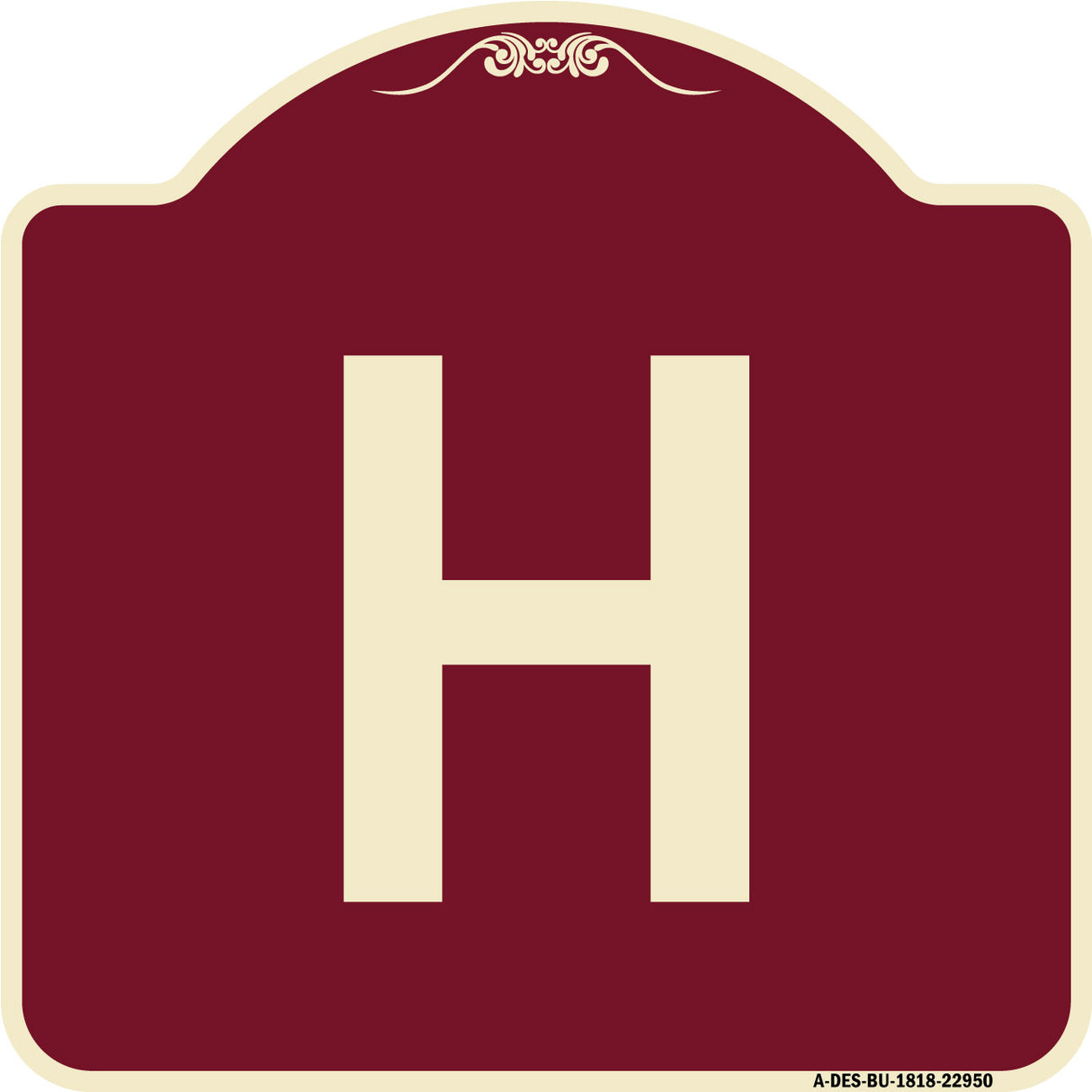 Sign with Letter H