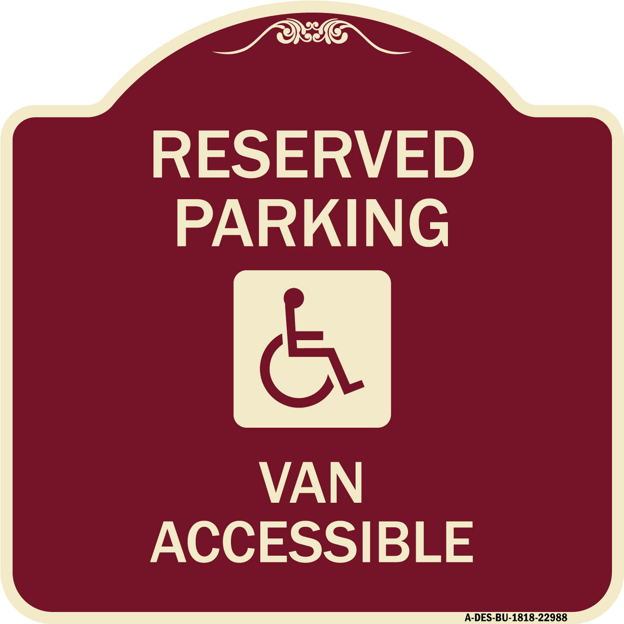 Reserved Parking Van Accessible with Symbol