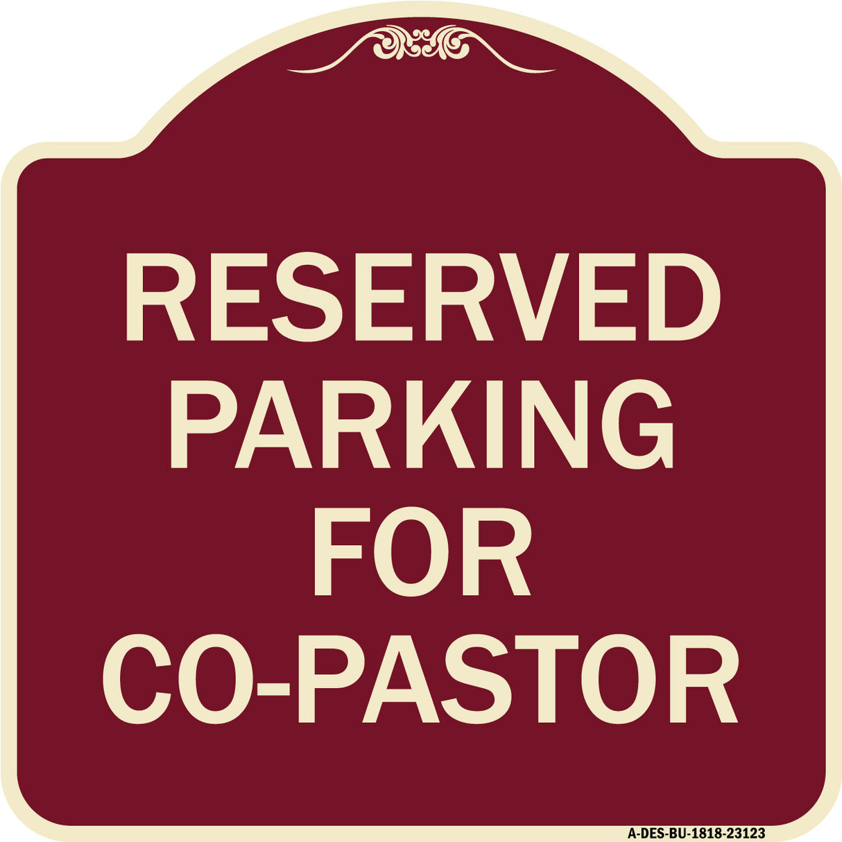 Reserved Parking for Co-Pastor