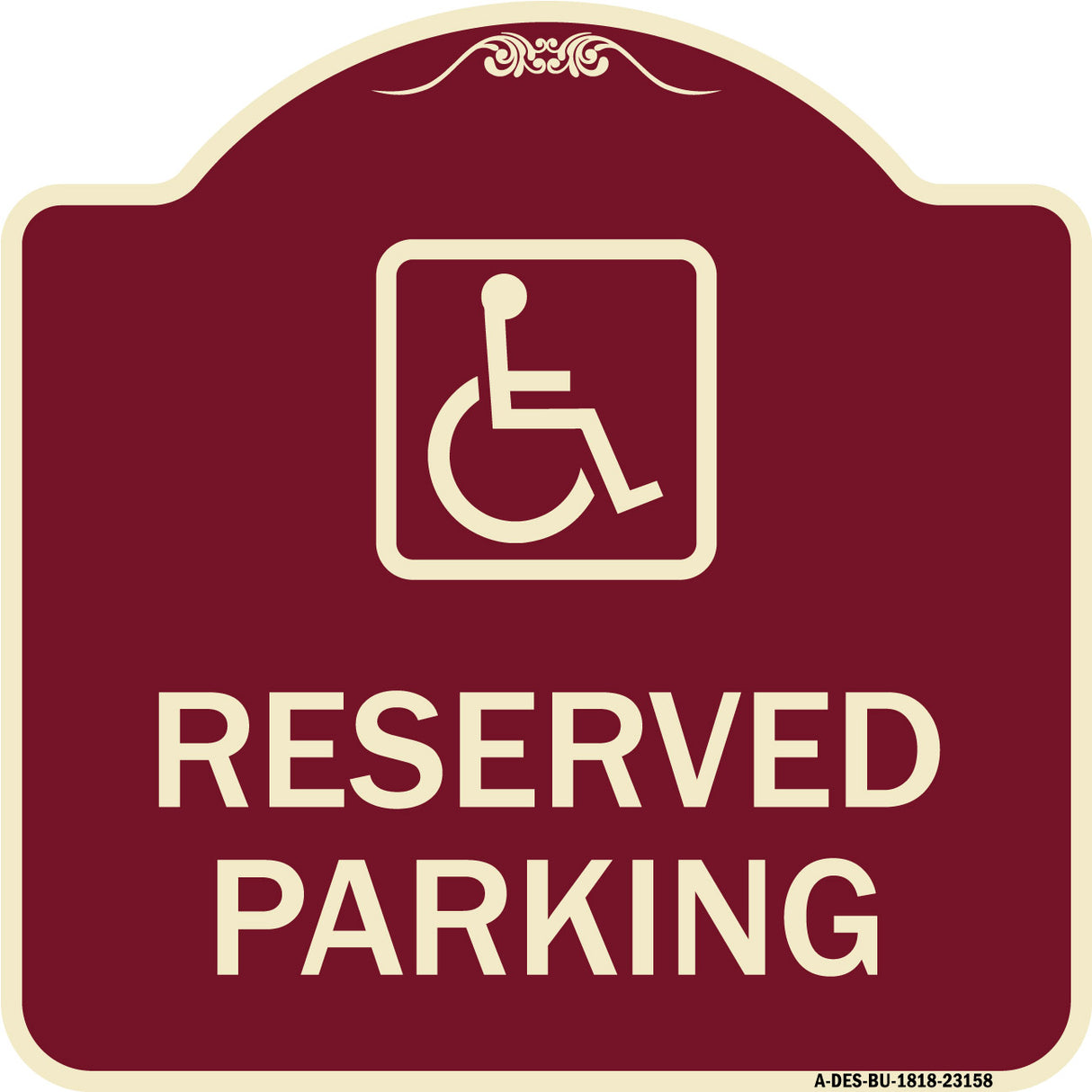 Reserved Parking (Handicapped Symbol) (Blue)