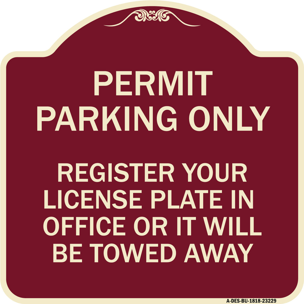 Register Your License Plate in Office or It Will Be Towed Away