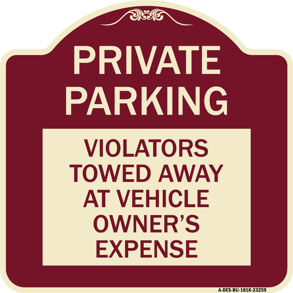Private Parking Violators Towed Away at Vehicle Owner's Expense