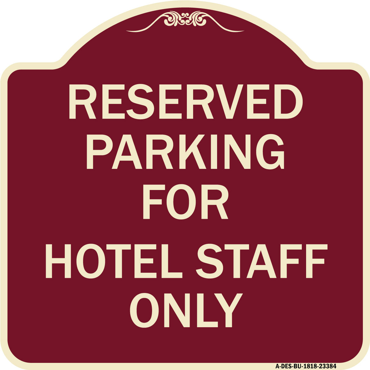 Parking Reserved for Hotel Staff Only