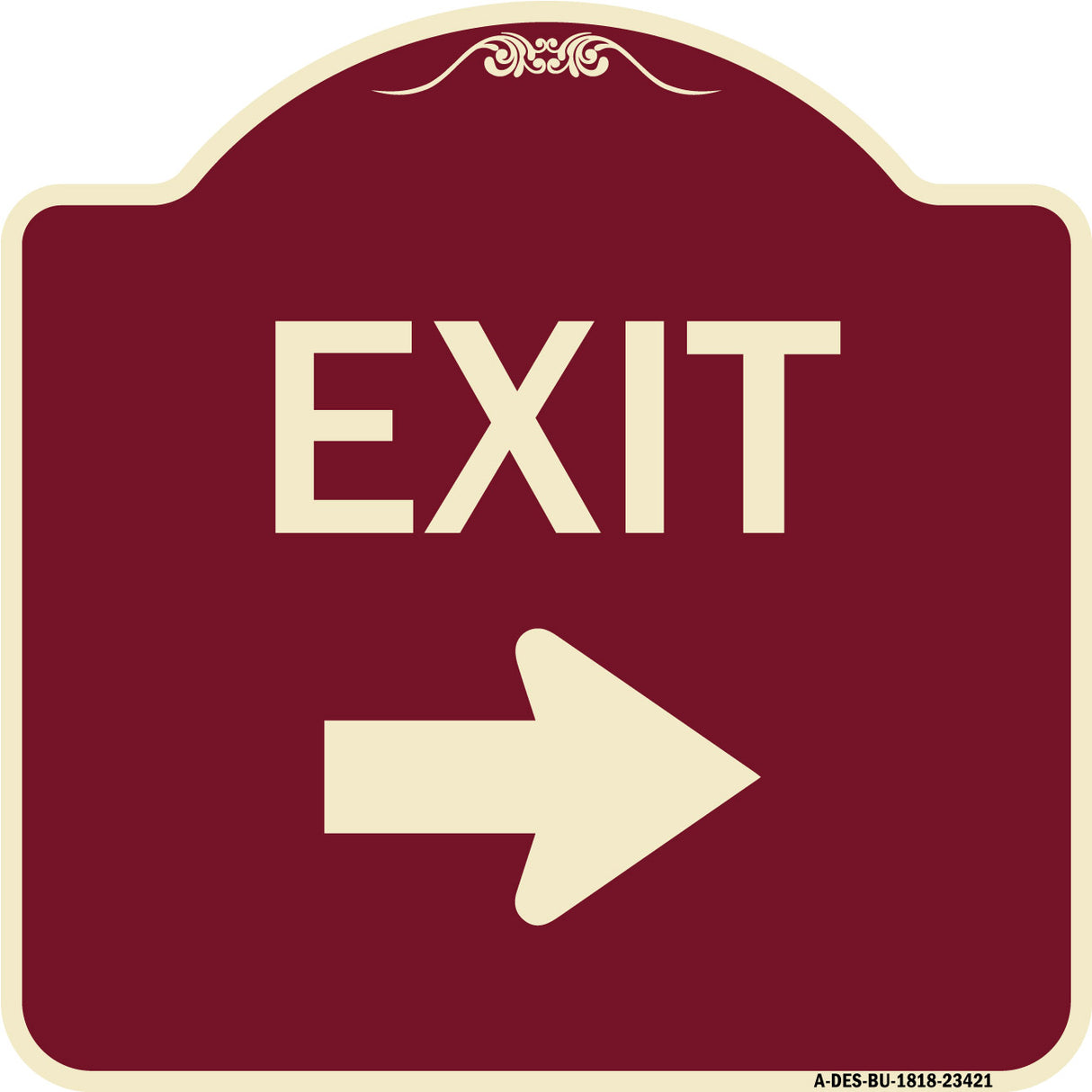Parking Lot Sign Exit Sign (Right Arrow)