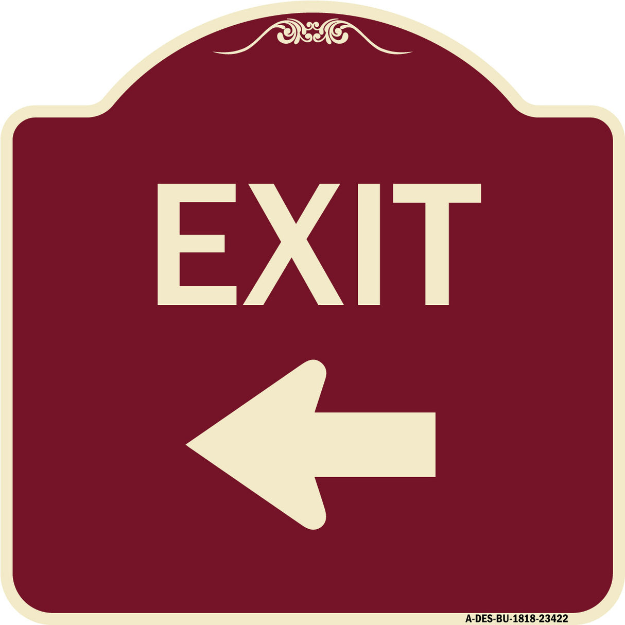 Parking Lot Sign Exit Sign (Left Arrow)
