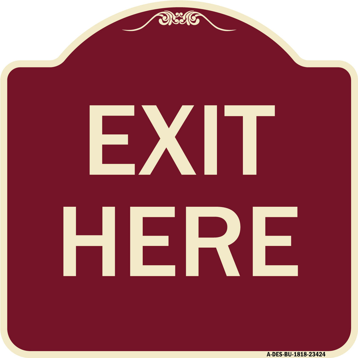 Parking Lot Sign Exit Here