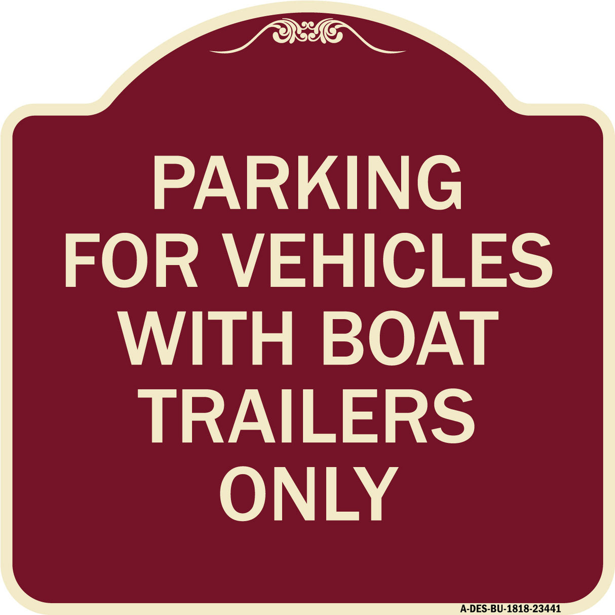 Parking for Vehicles with Boat Trailers Only