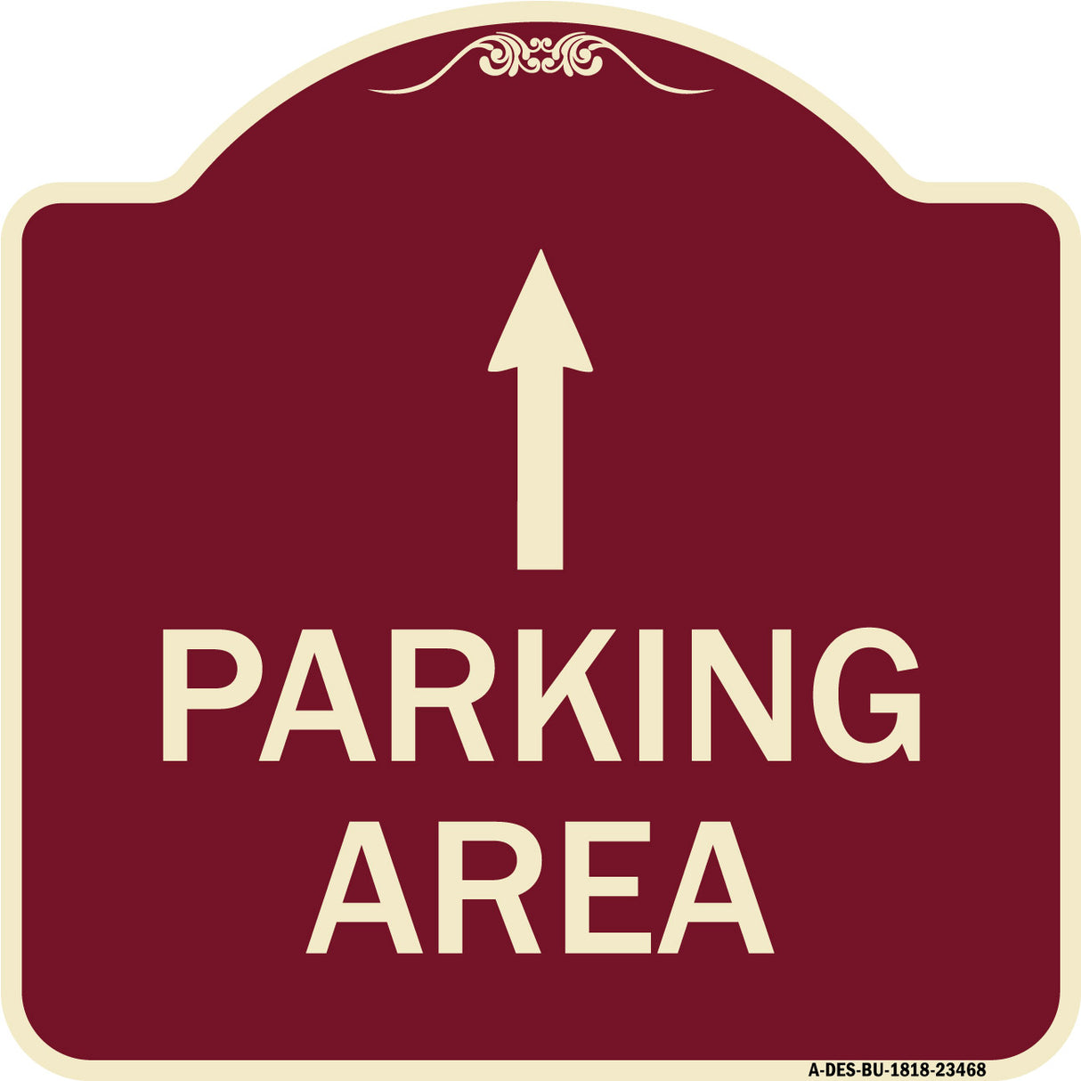 Parking Area with Ahead Arrow
