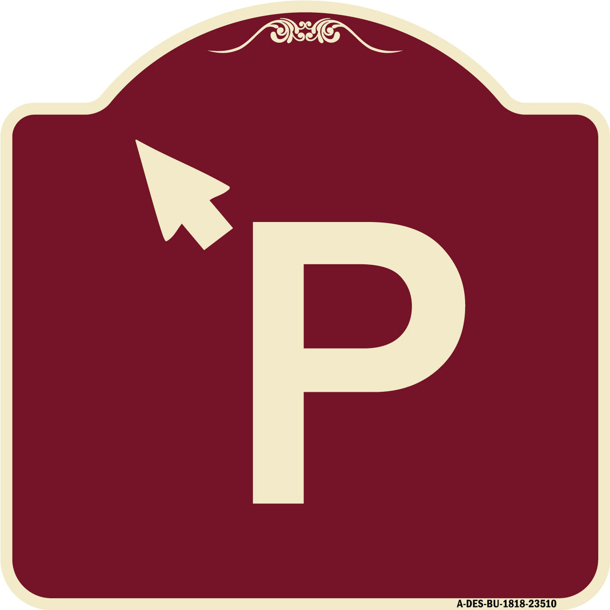 P Symbol (With Up Arrow Pointing Left)