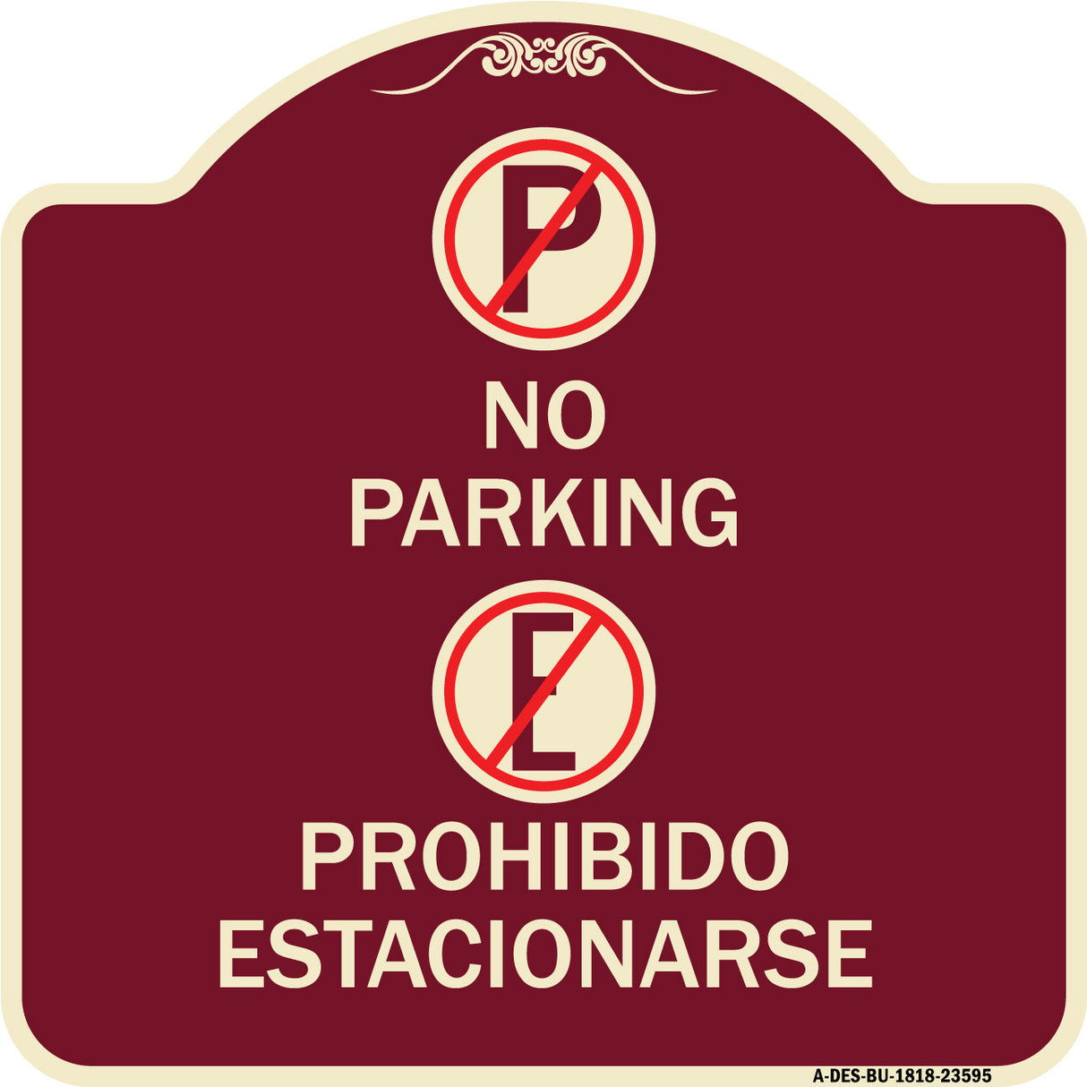 No Parking Prohibido Estacionarse (With Symbol)