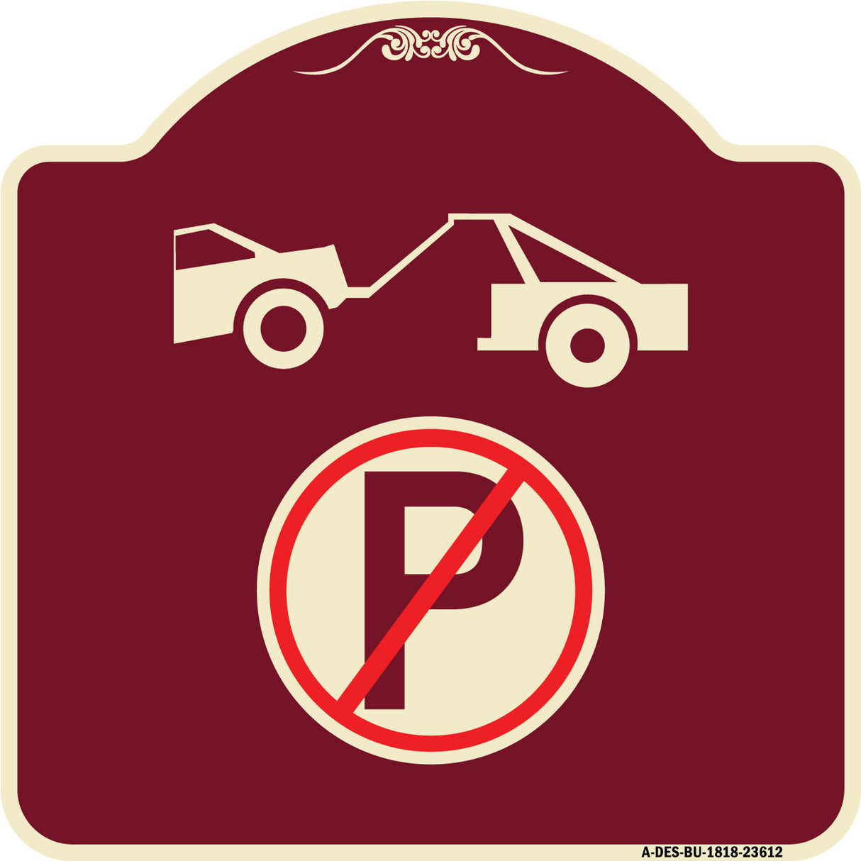 No Parking Tow Away Zone Symbol