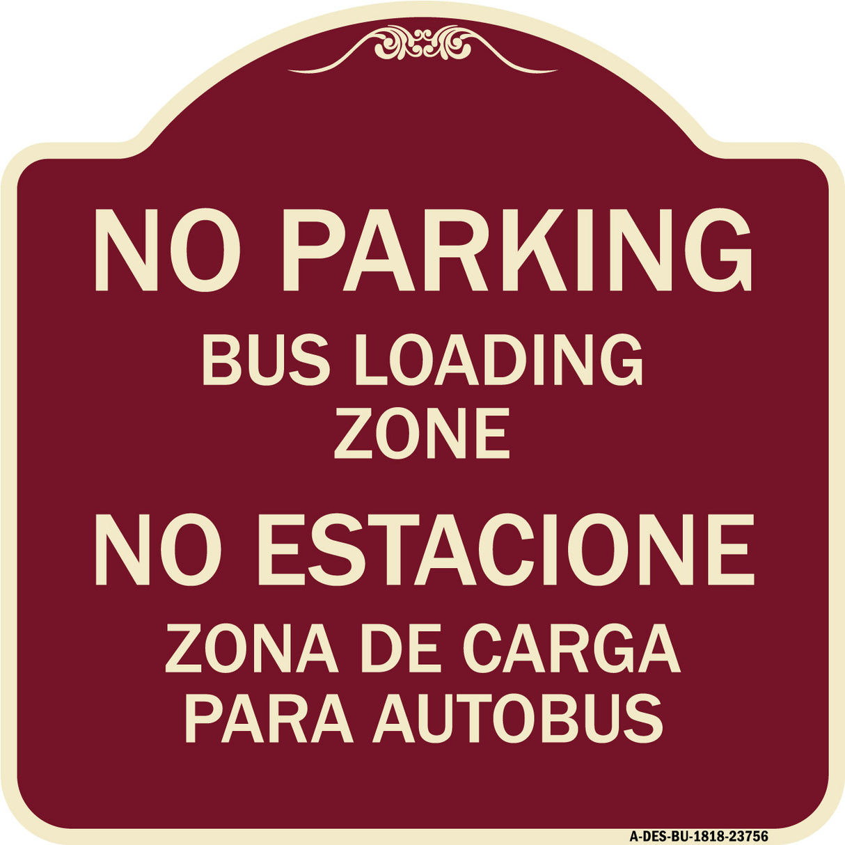 No Parking Bus Loading Zone No Entacionamiento Bus De Carga Zona