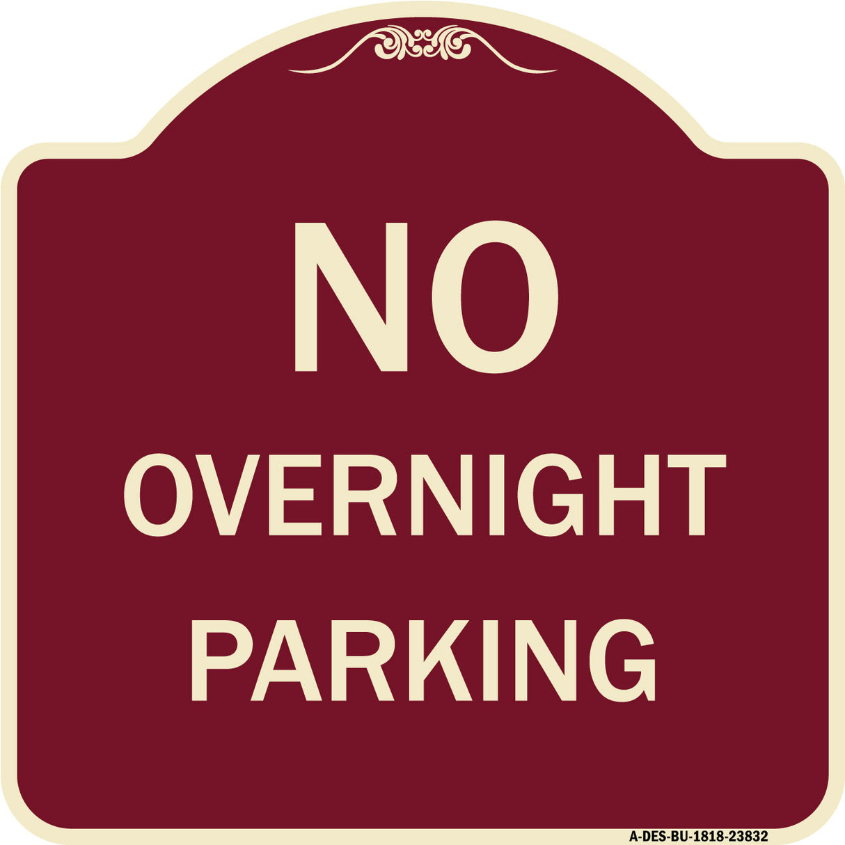 No Overnight Parking Sign