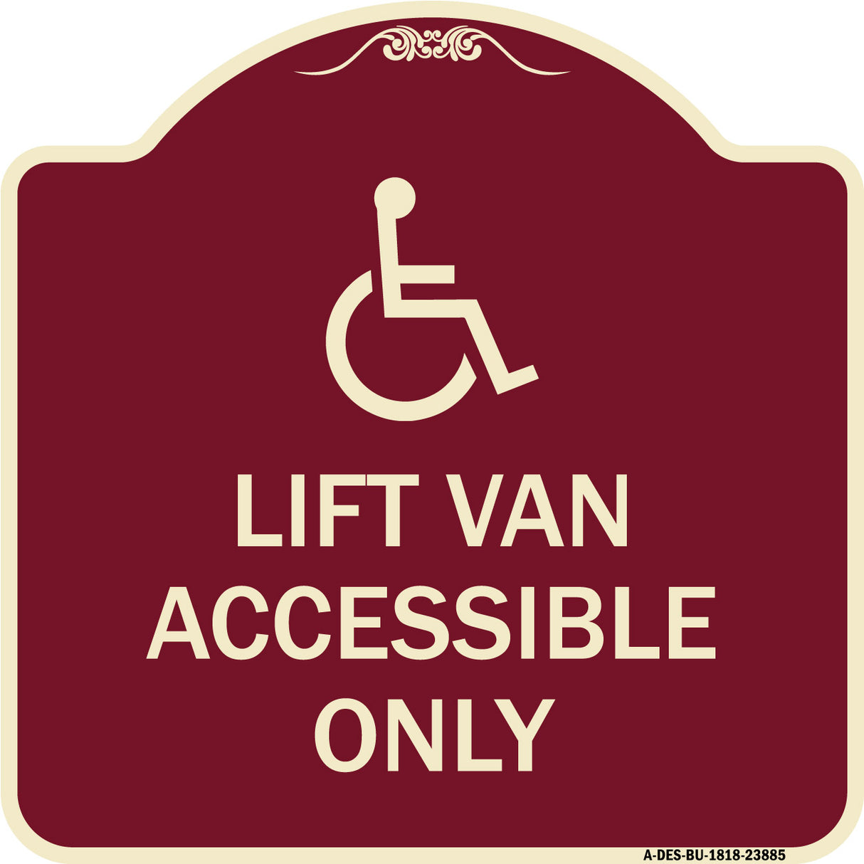 Lift Van Accessible Only (With Updated Isa Symbol)