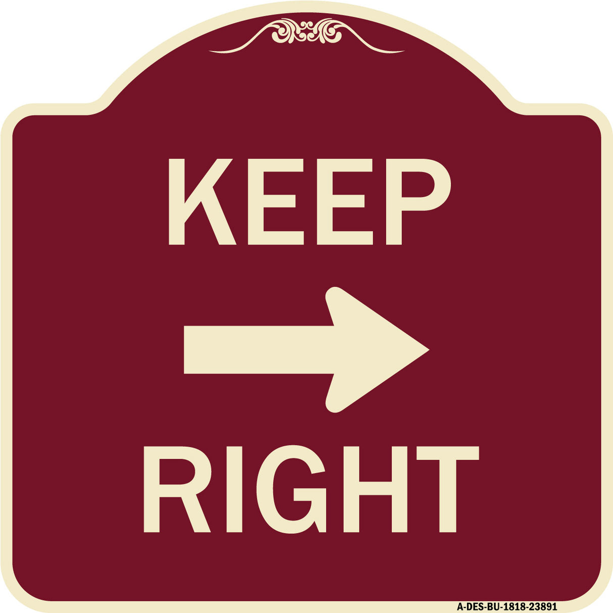 Keep Right Sign (Right Arrow)