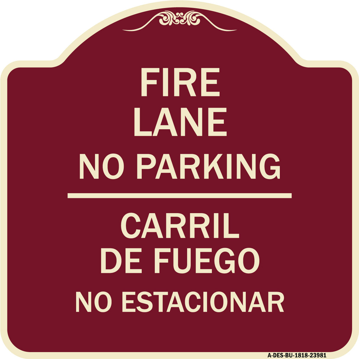 Fire Lane No Parking - Carril De Fuege No Esta Conar