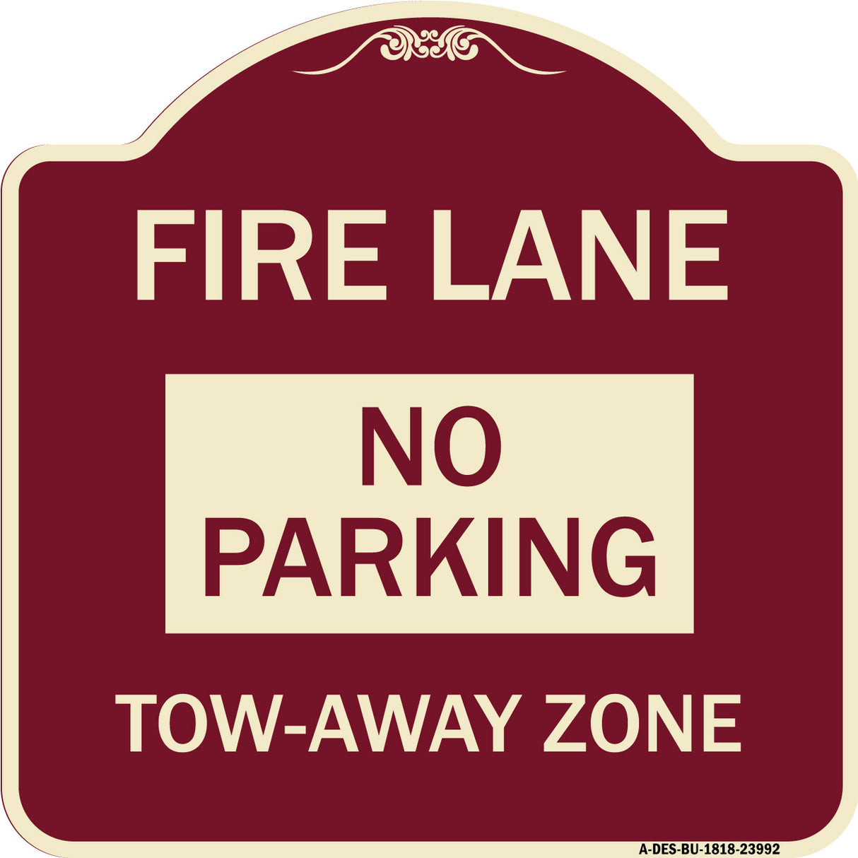 Fire Lane Sign No Parking Tow-Away Zone