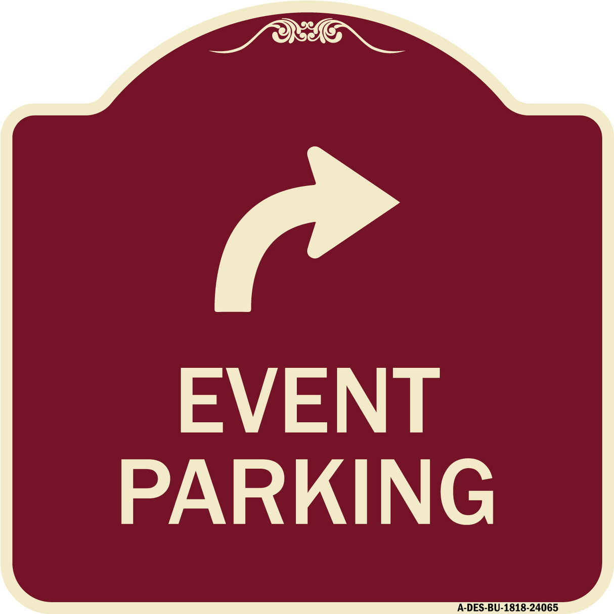 Event Parking Only (With Upper Right Arrow)