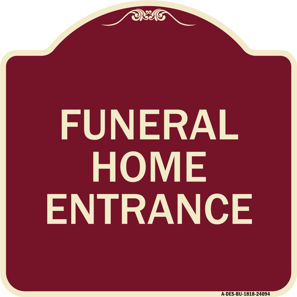 Entrance Sign Funeral Home Entrance